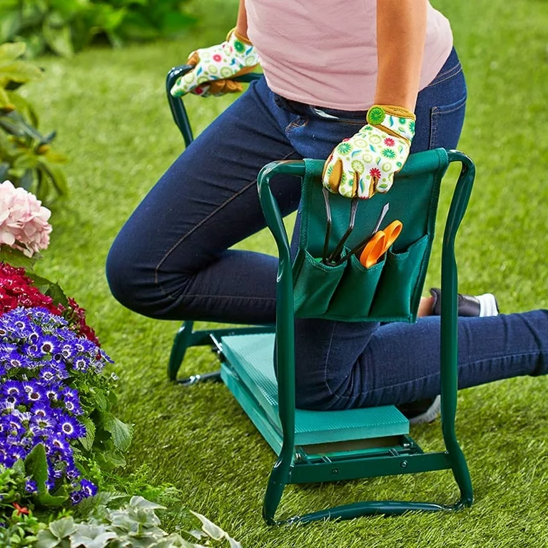 kneeling on a garden stool versatile 