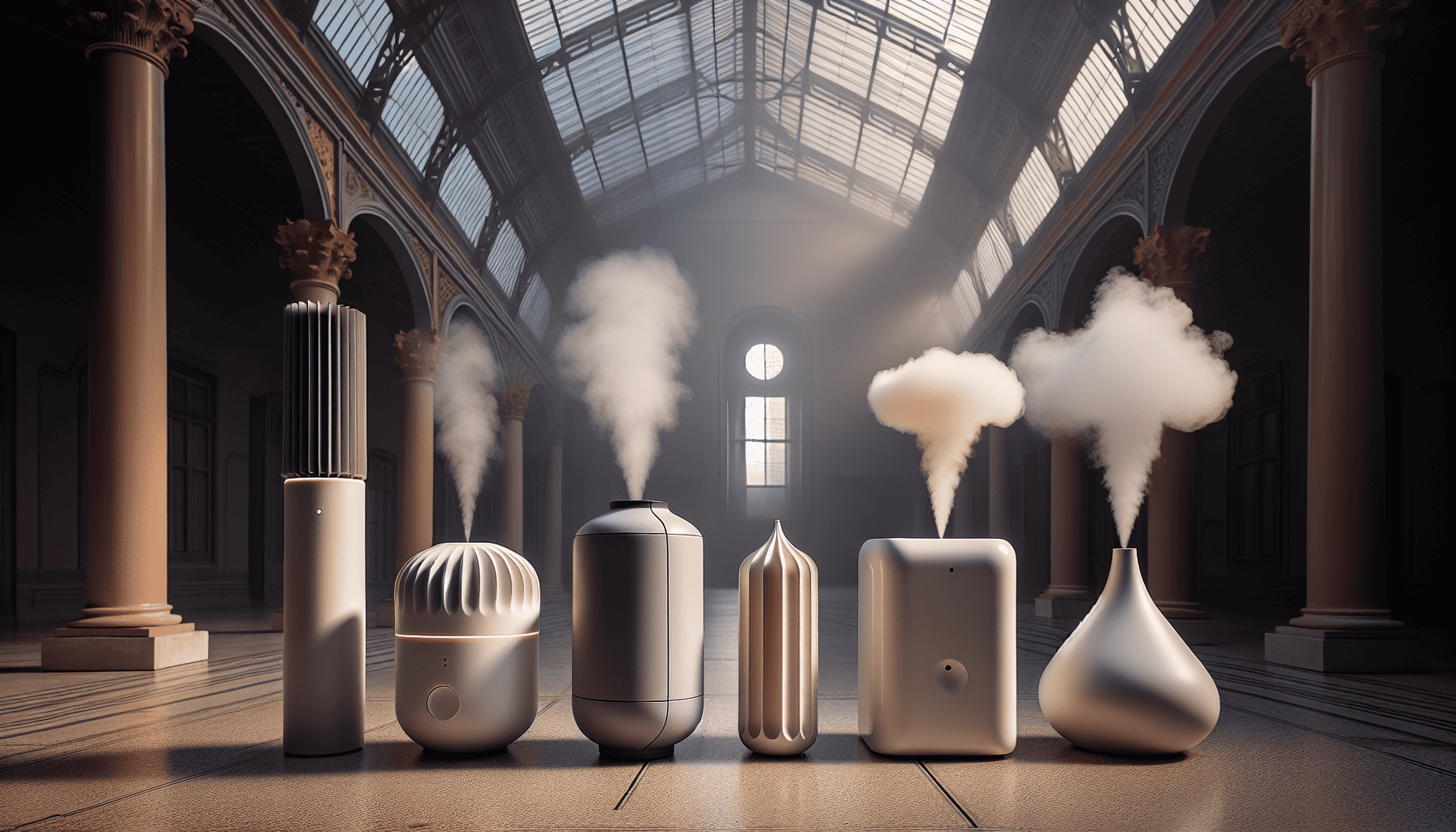 A group of top 5 best humidifiers for large rooms