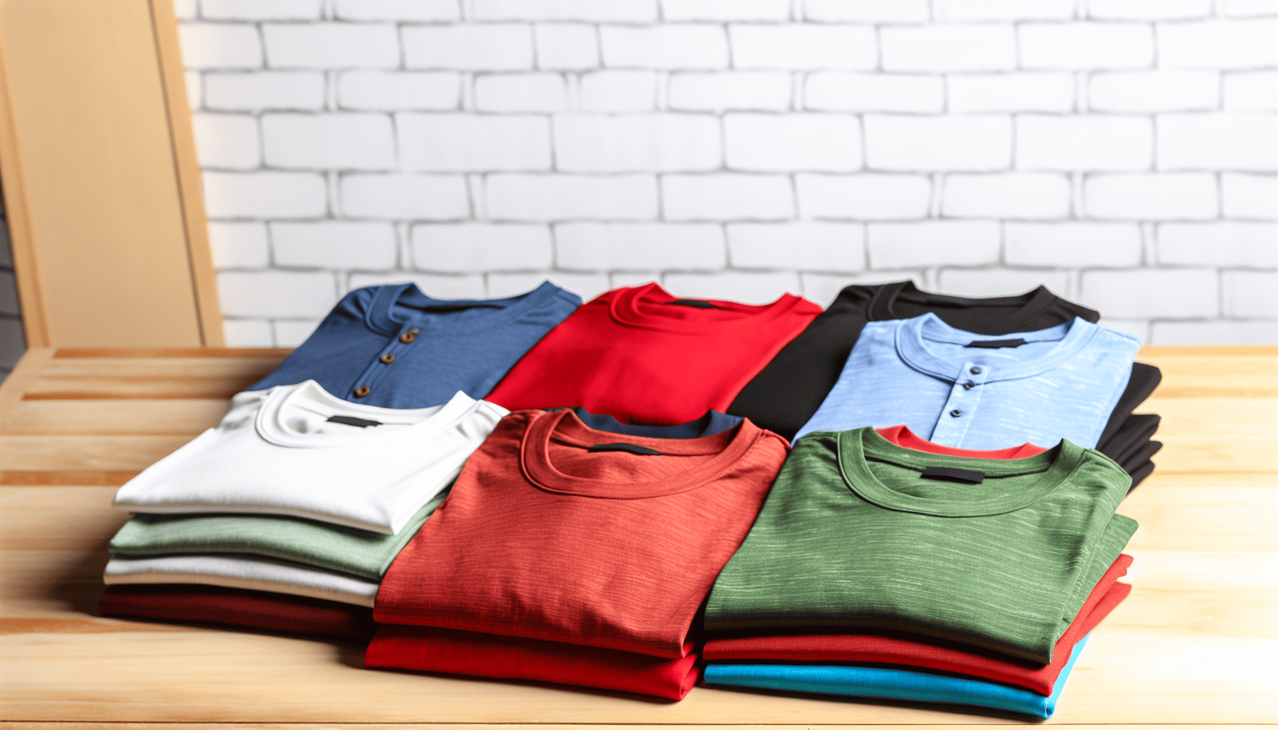 Assortment of ultra soft bamboo shirts in various colors and styles