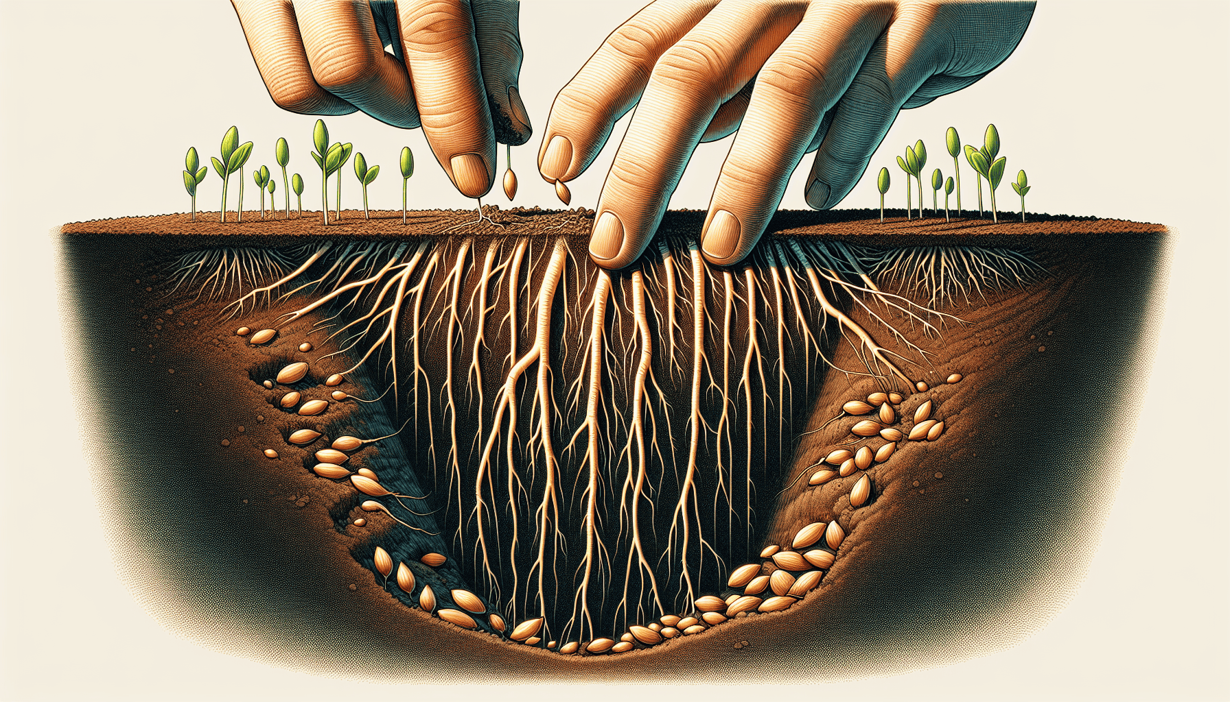 Direct sowing of seeds