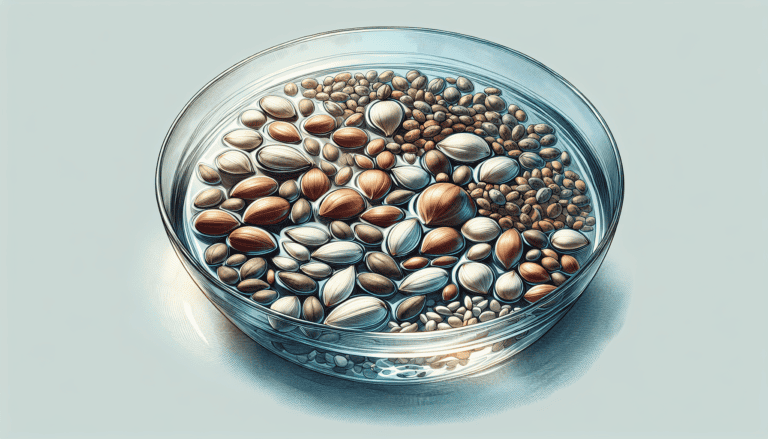 Seeds soaking in water