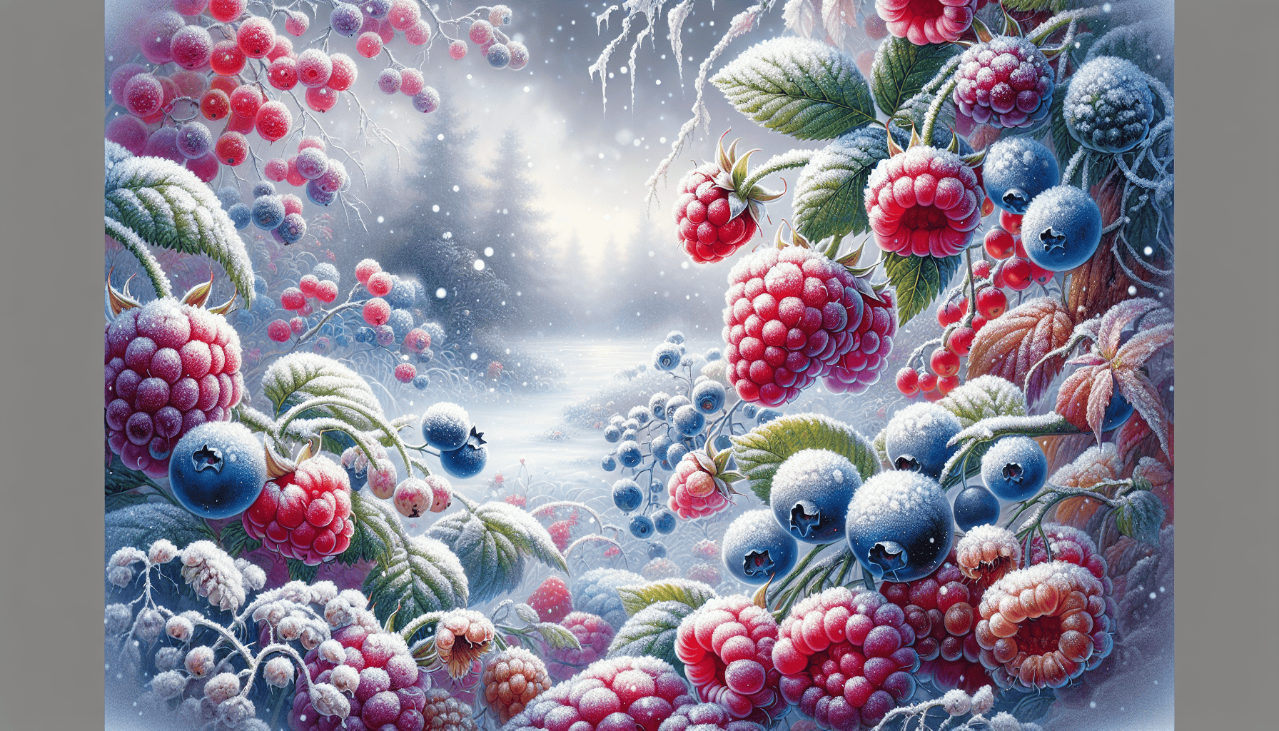 Fruits that can be planted in December, including raspberries and blueberries.