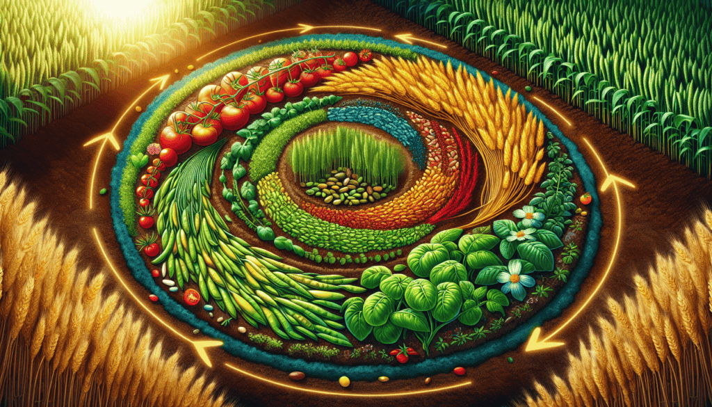 Illustration depicting crop rotation practices.